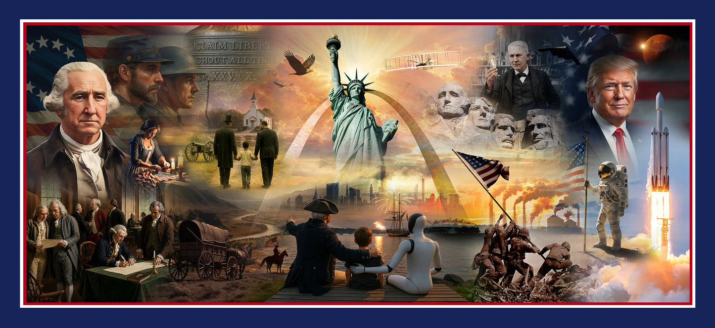 Forged in Freedom – 250th Anniversary Limited Edition Print (17" x 35")