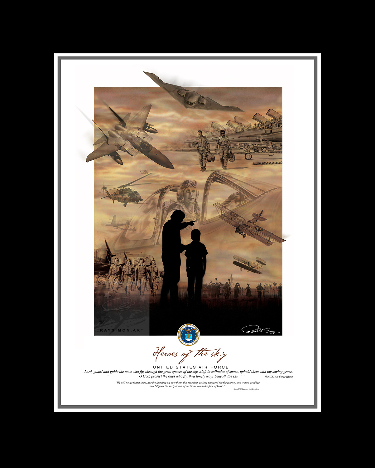 Military Aviation Art - 'Heroes of the Sky'
