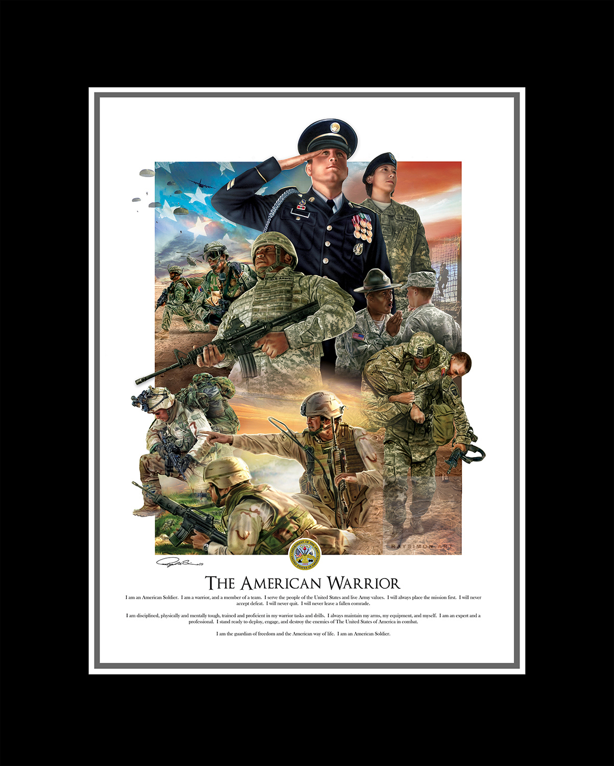 Army Artwork - 'The American Warrior'
