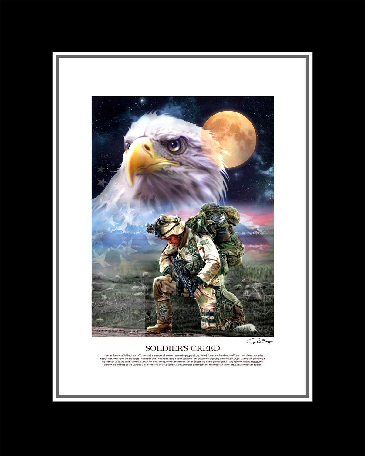 Army Artwork - 'Soldier's Creed'