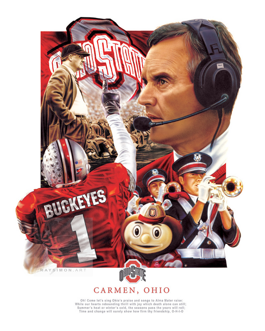 Ohio State Football Art - 'Carmen, Ohio'