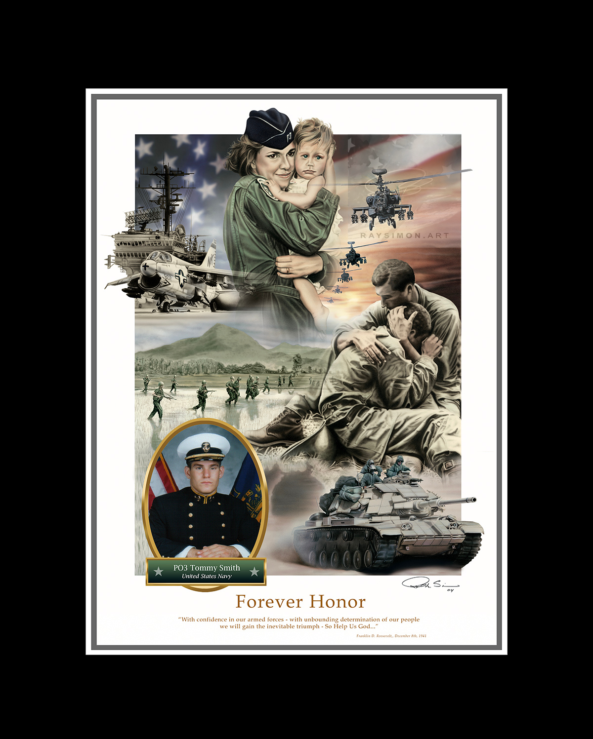 Military Artwork - 'Forever Honor'
