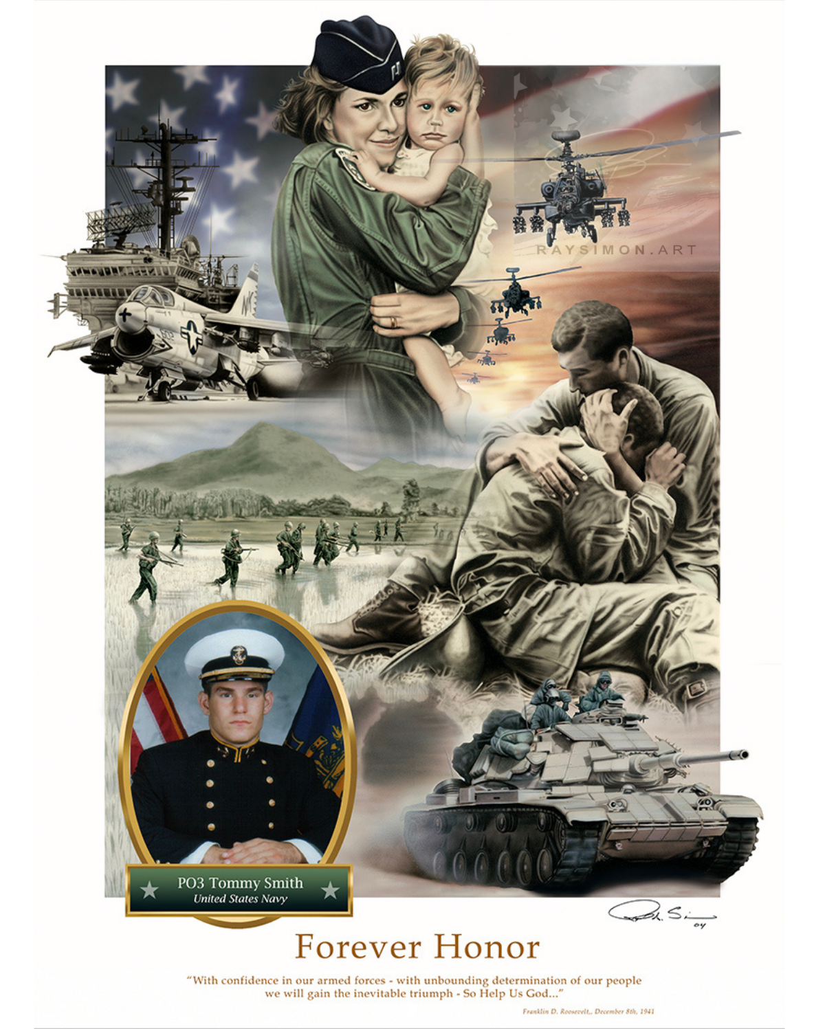 Military Artwork - 'Forever Honor'