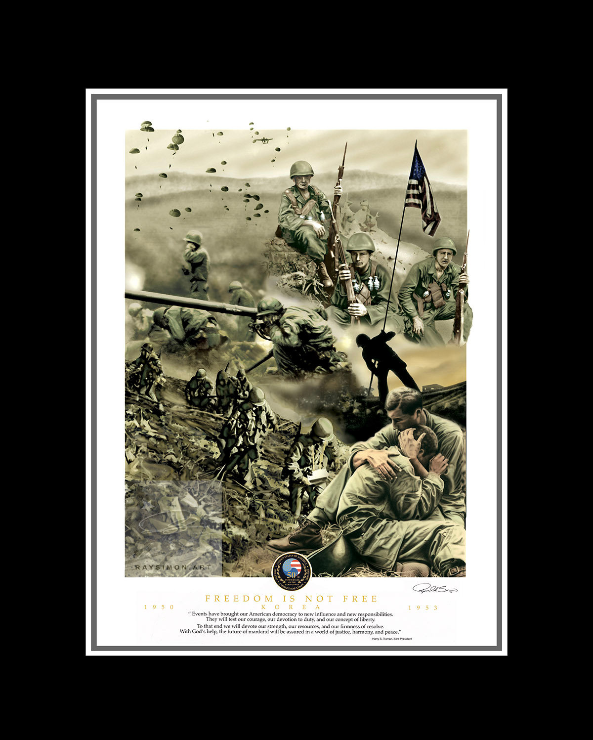 Korean War Art - 'Freedom is Not Free'