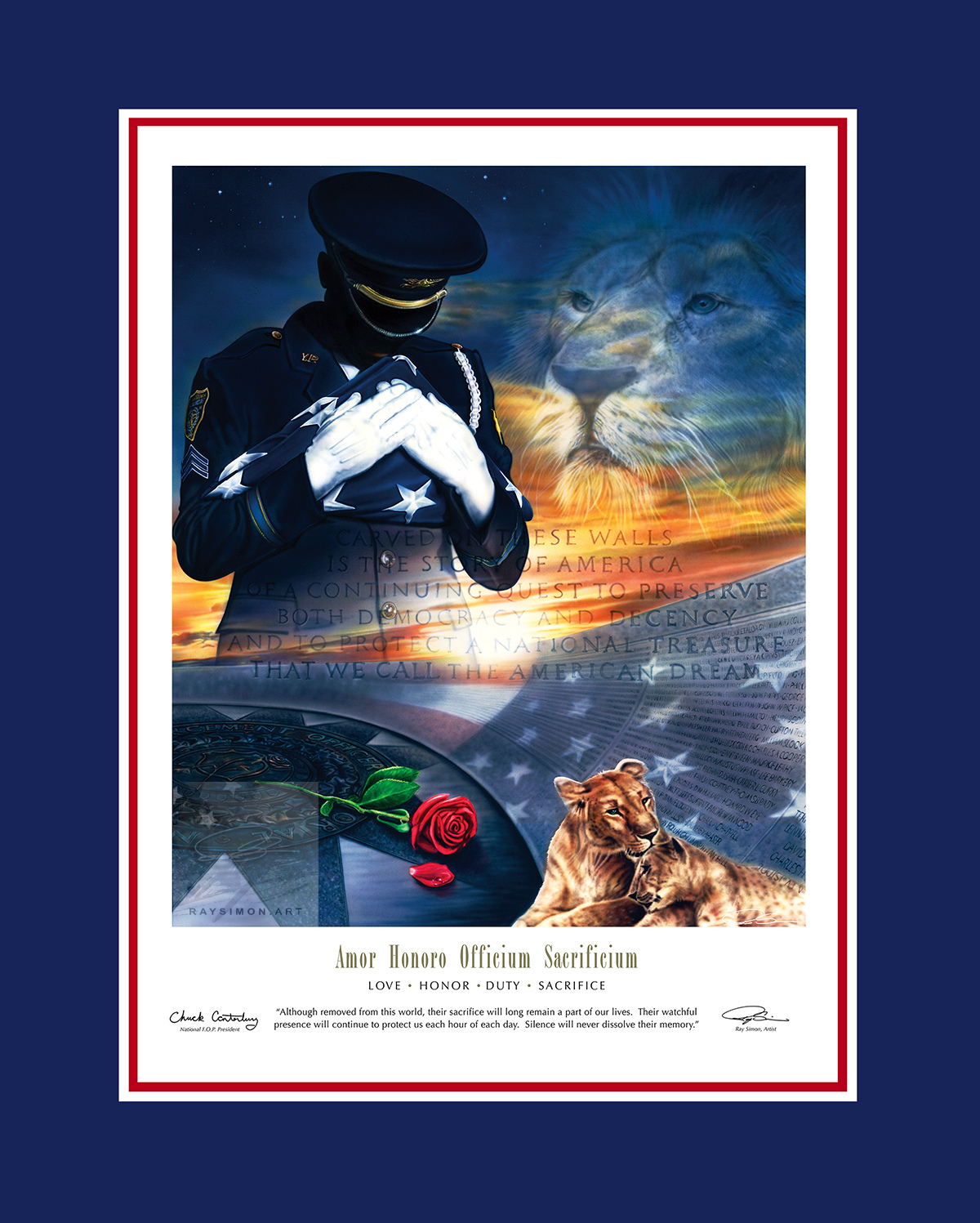 Police Artwork - 'Love Duty Honor Sacrifice'
