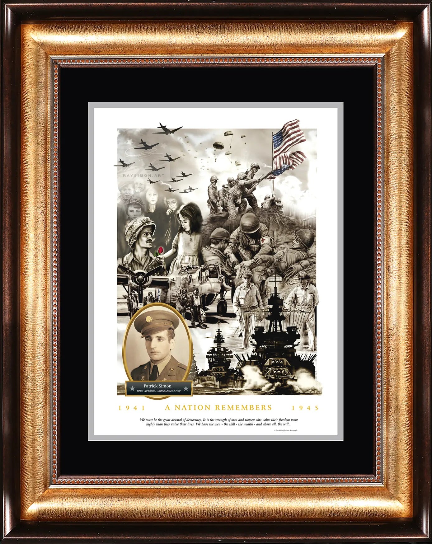 WWII Painting - 'A Nation Remembers'