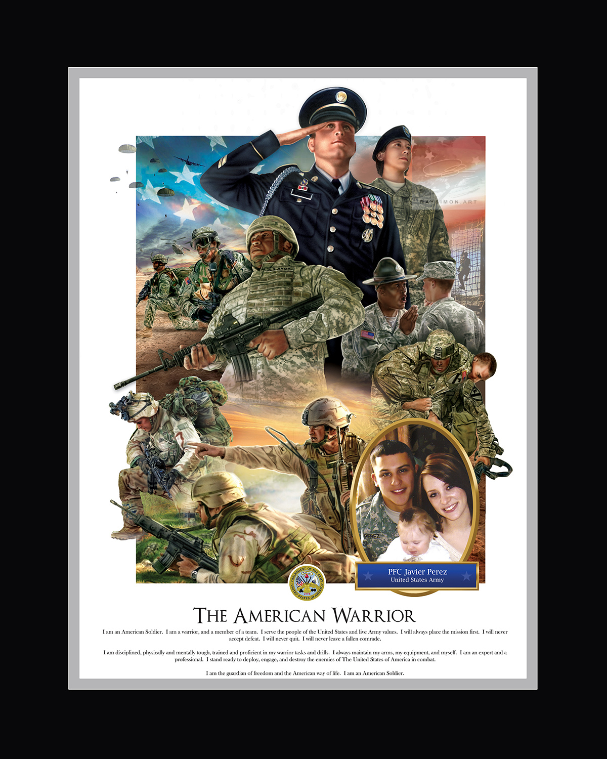 Army Artwork - 'The American Warrior'