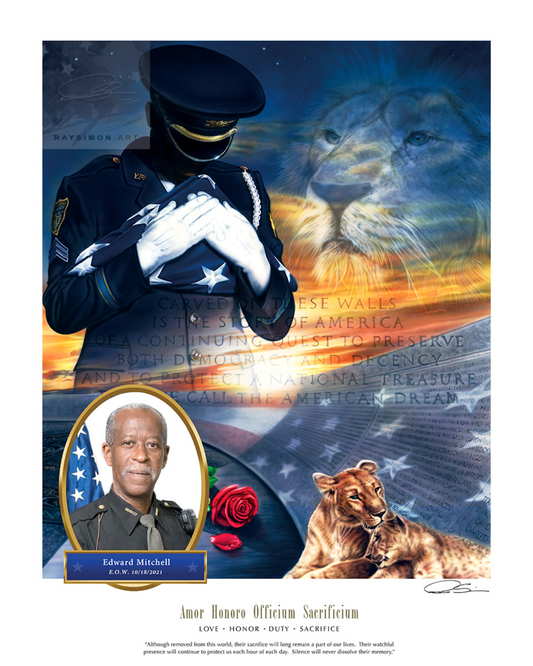 Police Artwork - 'Love Duty Honor Sacrifice'