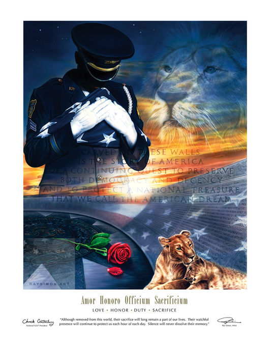 Police Artwork - 'Love Duty Honor Sacrifice'
