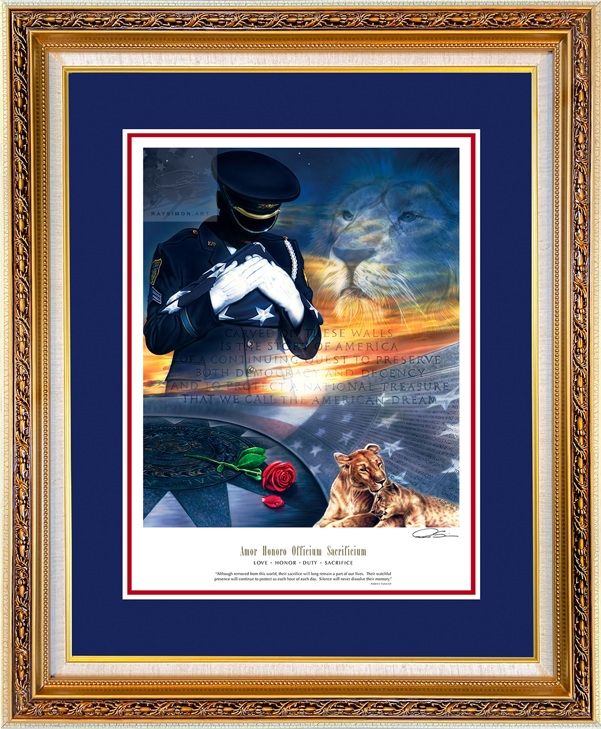 Police Artwork - 'Love Duty Honor Sacrifice'
