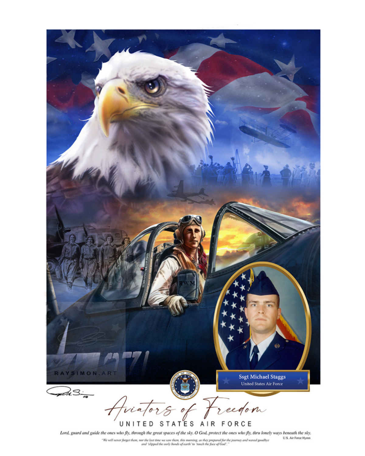 Air Force Painting - 'Aviators of Freedom'