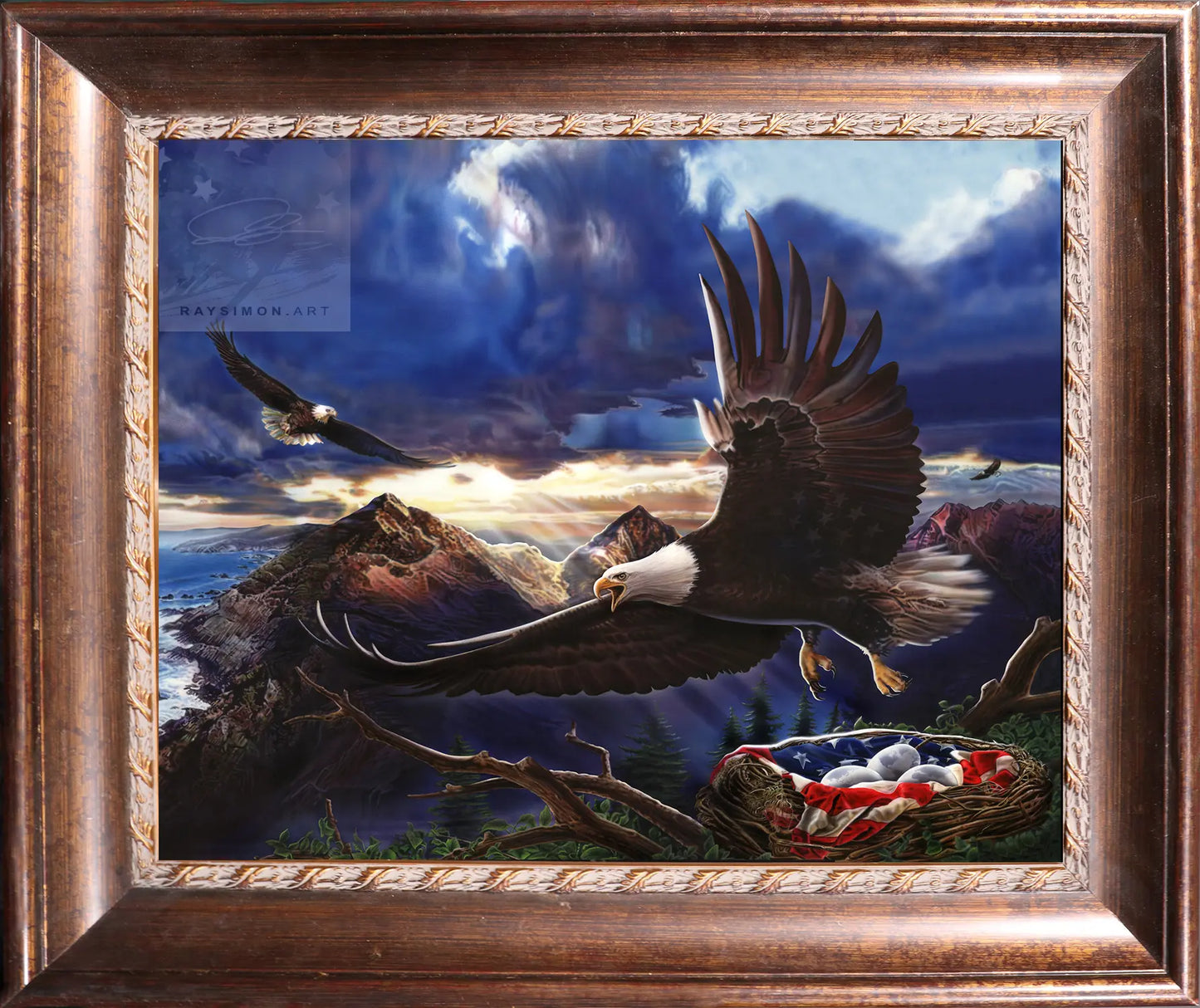American Bald Eagle Painting - 'Generations of Freedom'