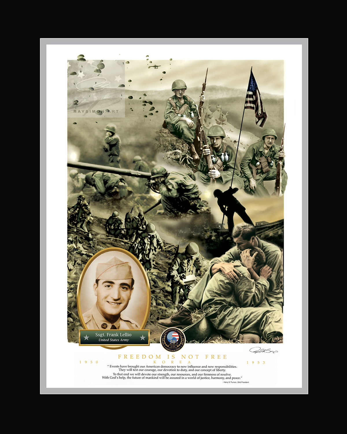 Korean War Art - 'Freedom is Not Free'