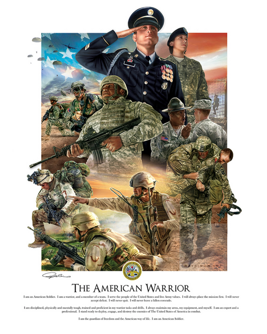 Army Artwork - 'The American Warrior'