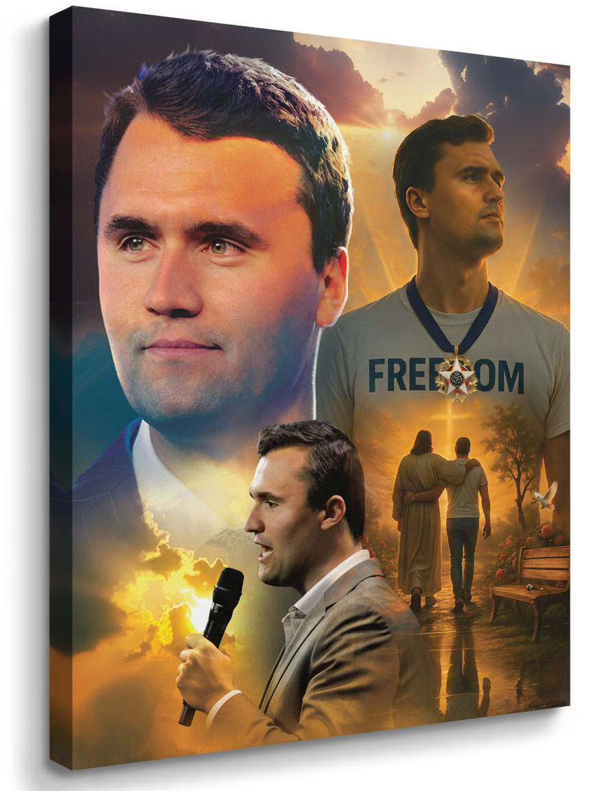 Charlie Kirk Painting - 'Eternal Voice of Freedom'