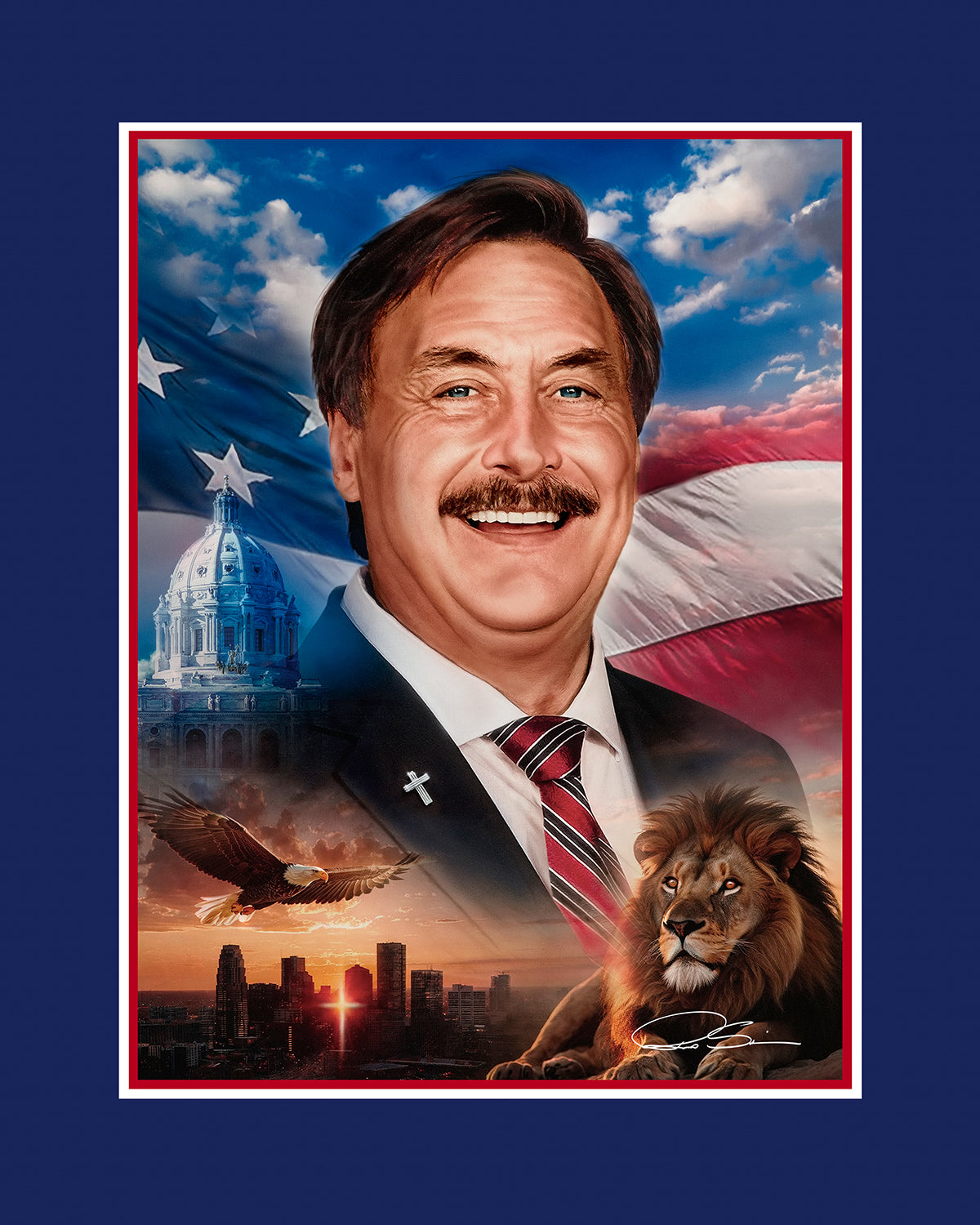 Mike Lindell Painting - 'Courage for Revival'