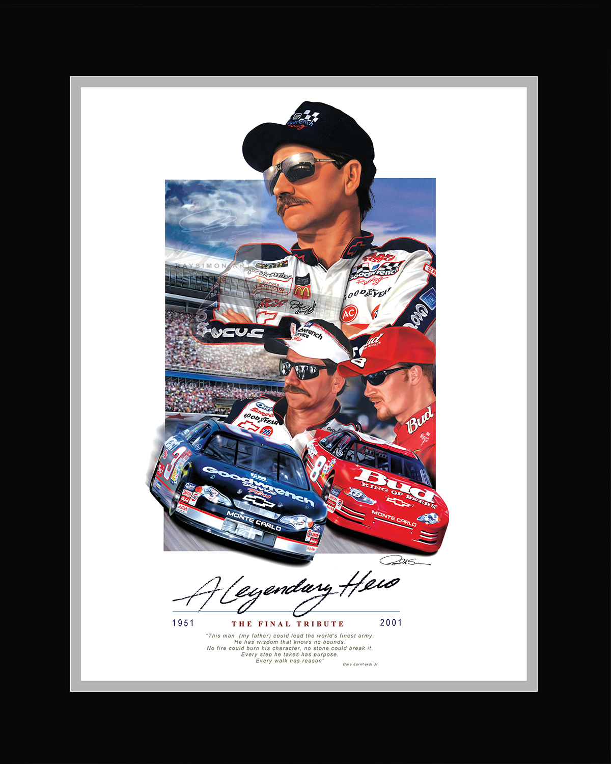 Dale Earnhardt Painting - 'A Legendary Hero'