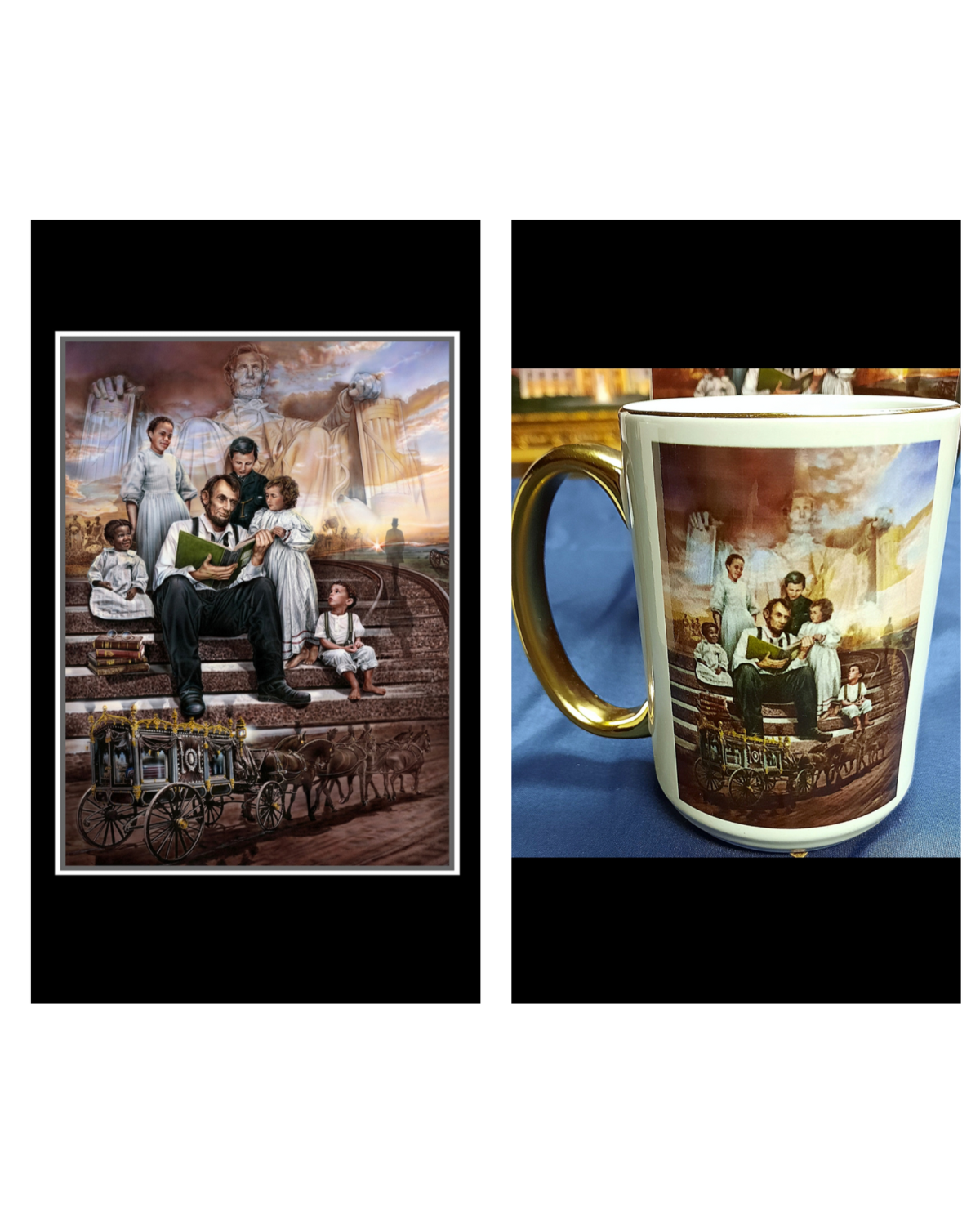 Abraham Lincoln Painting and Mug Combo - 'America's Story'