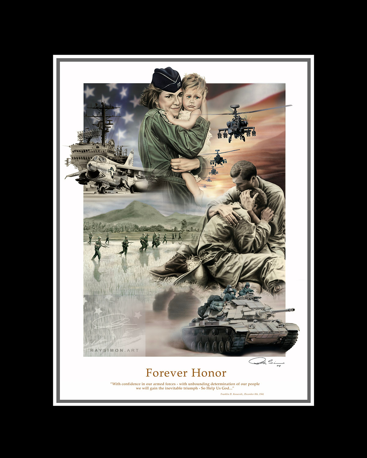 Military Artwork - 'Forever Honor'