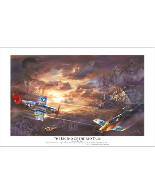 Tuskegee Airmen Art - 'The Legend of the Red Tails'