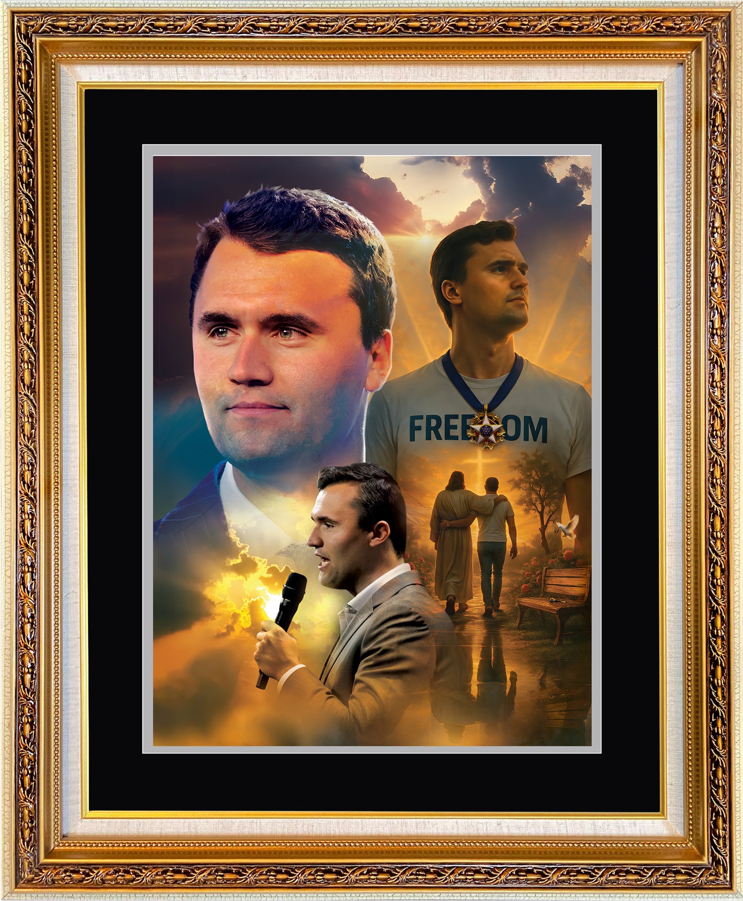 Charlie Kirk Painting - 'Eternal Voice of Freedom'