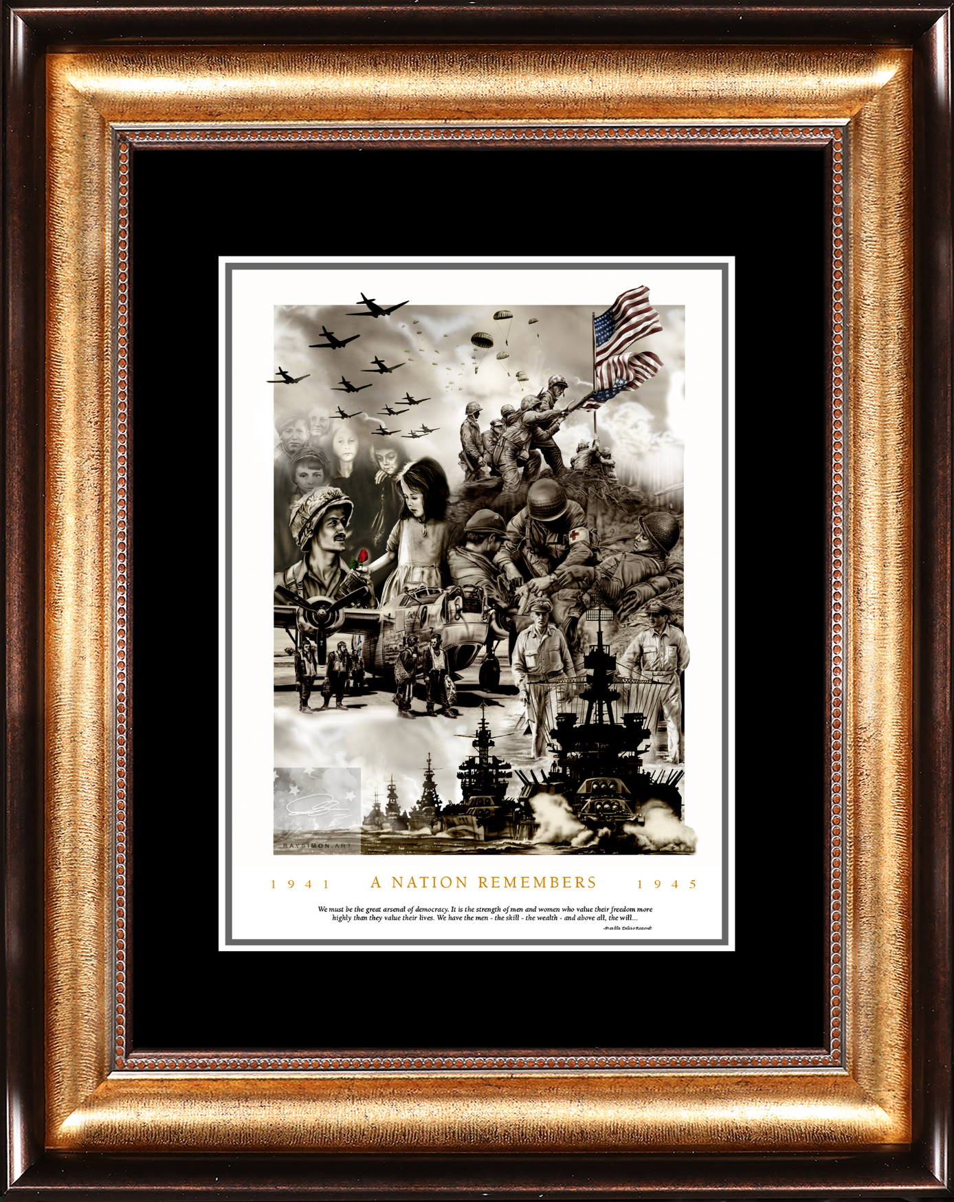 WWII Painting - 'A Nation Remembers'