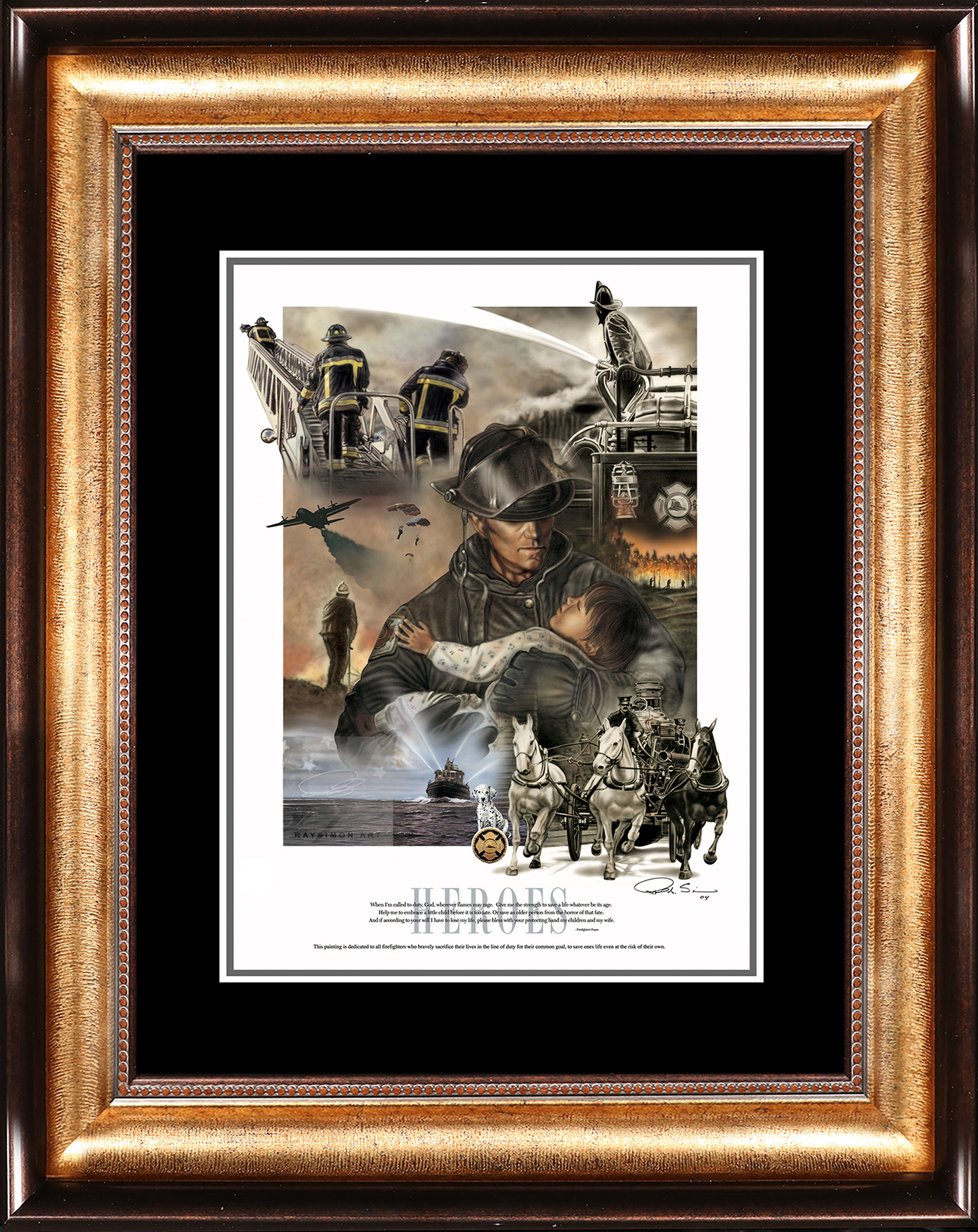 Firefighter Artwork - 'Heroes'