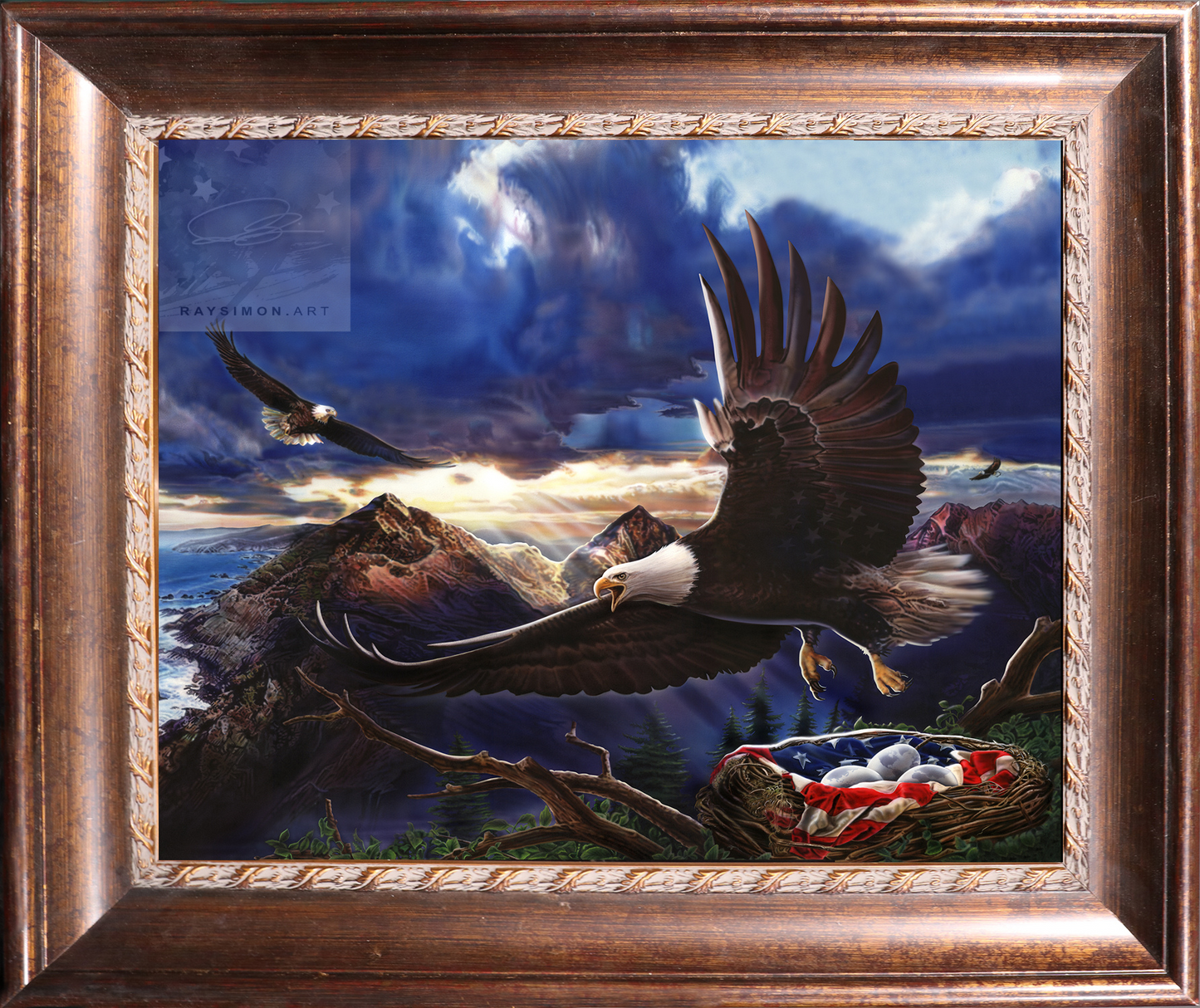American Bald Eagle Painting - 'Generations of Freedom'