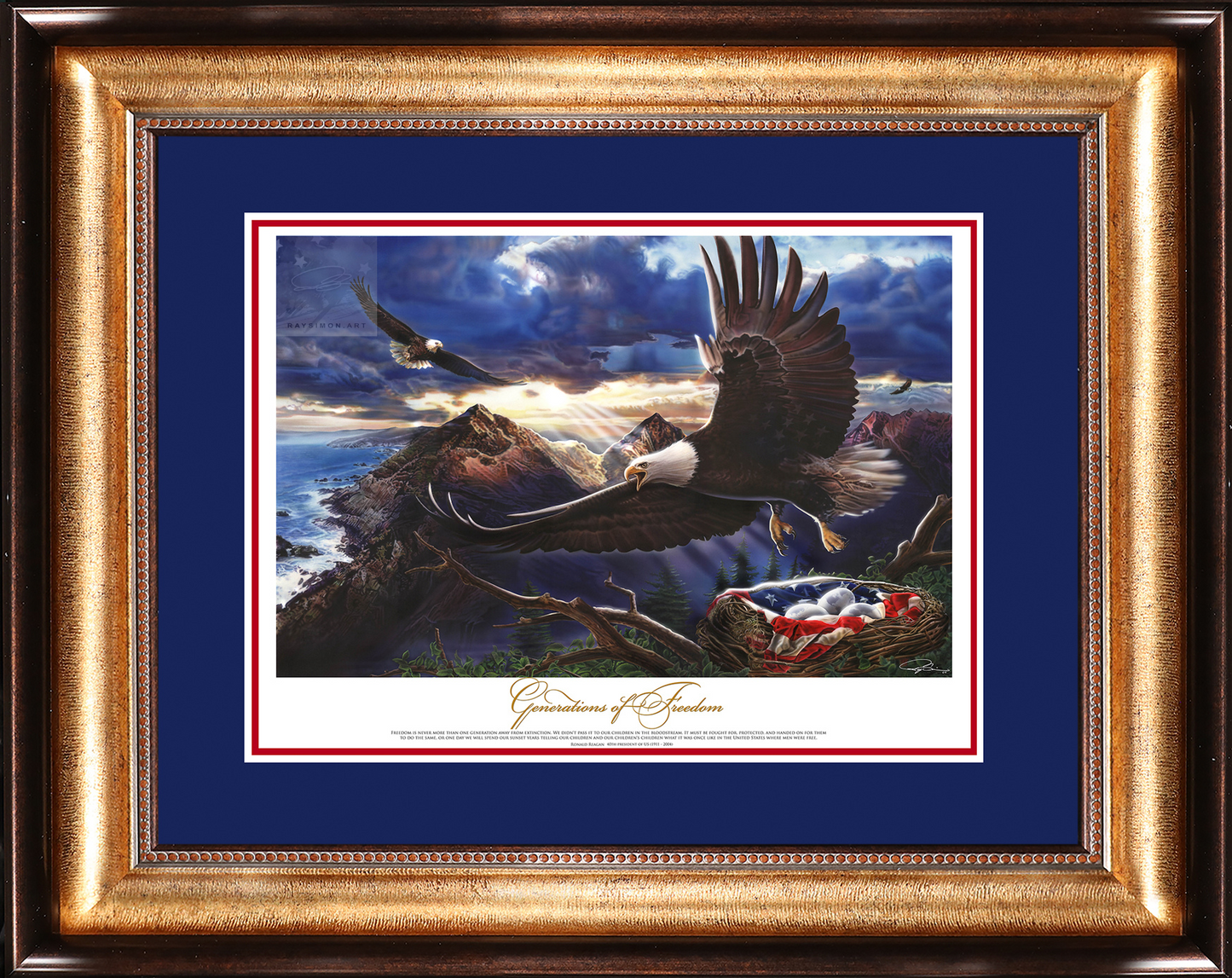 American Bald Eagle Painting - 'Generations of Freedom'