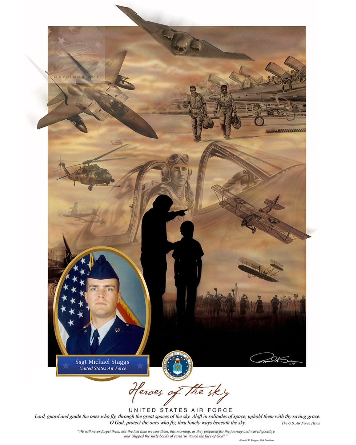 Military Aviation Art - 'Heroes of the Sky'