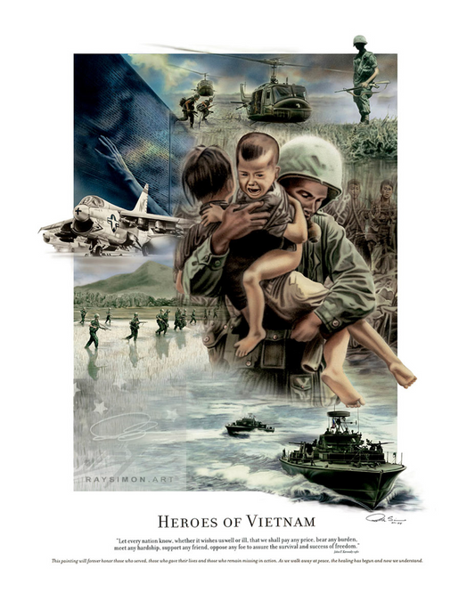Vietnam War Artwork - 'Heroes of Vietnam'