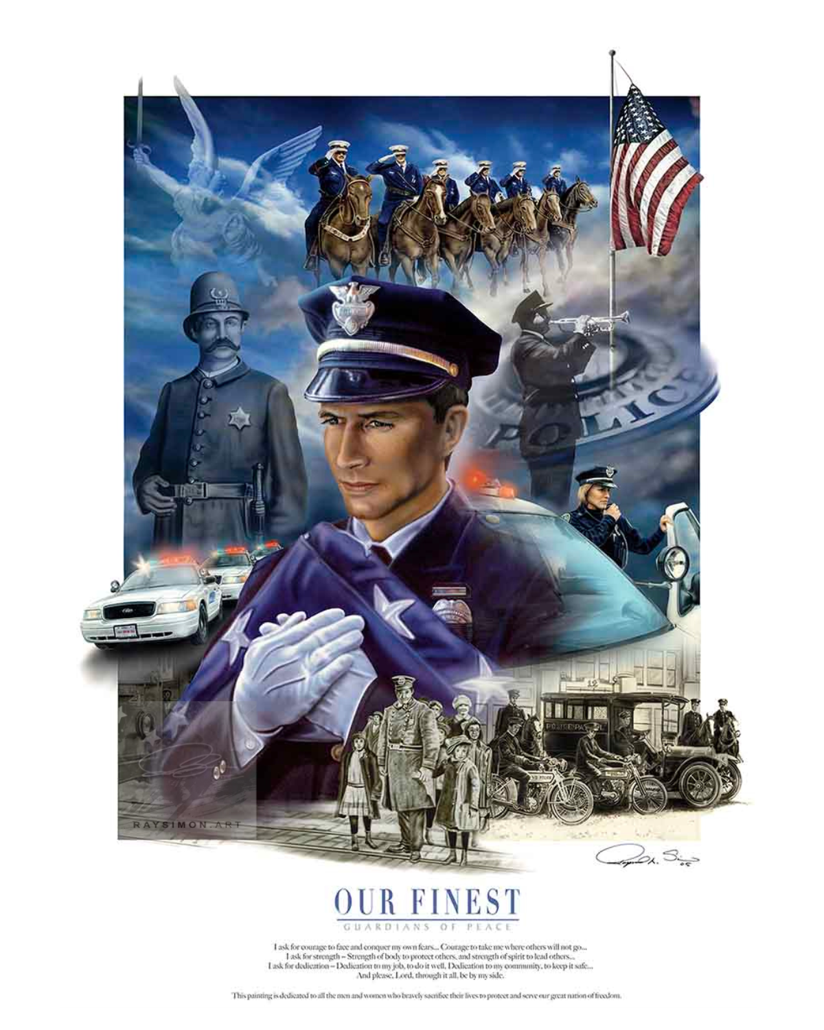 Police Artwork - Honoring Fallen Officers with 'Our Finest' – Ray Simon Art