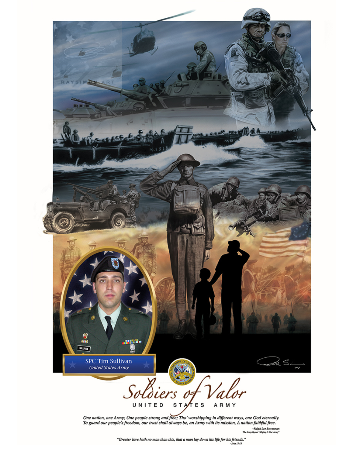 Army Artwork - 'Soldiers of Valor'