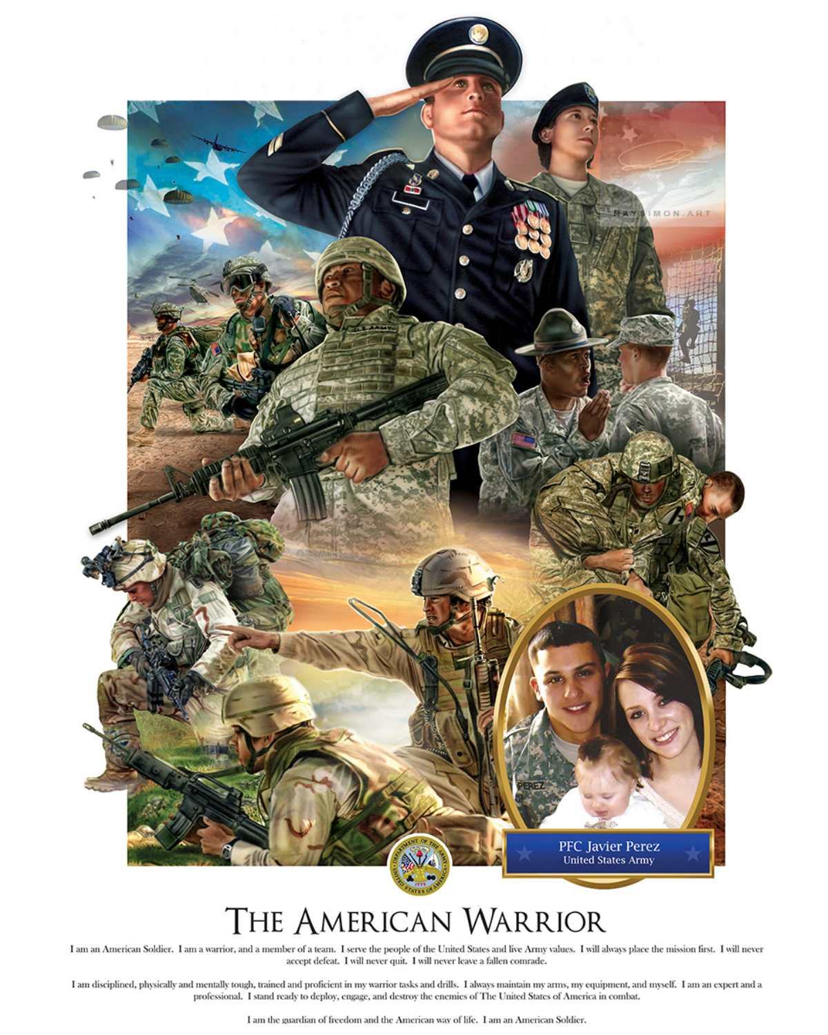 Army Artwork - 'The American Warrior'